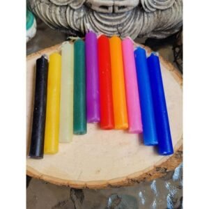 Wholesale Set of 10 Assorted Color Mini 4" Chime Candles – Unscented Spell Candles for Rituals & Ambiance