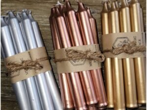 Wholesale Pack of 10 Ritual Candles – Gold, Silver, or Copper – 5" Tall, 0.5" Diameter – High-Quality for Spiritual Use