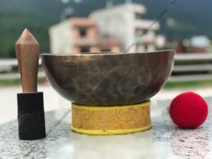 11-Inch Full Moon Tibetan Singing Bowl Mallet & Cushion