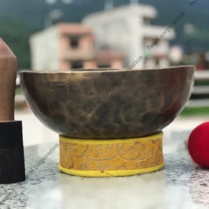 11-Inch Full Moon Tibetan Singing Bowl Mallet & Cushion