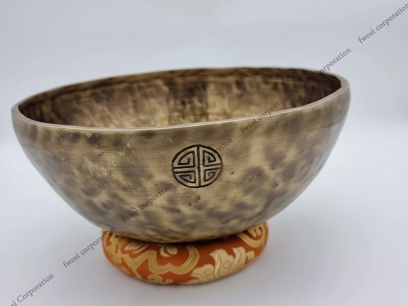 13 Inch Antique Tibetan Singing Bowl with Mallet | Meditation Bowl - Image 6