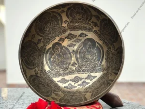 16 Inch Antique Tibetan Singing Bowl with Mallet | Meditation Bowl