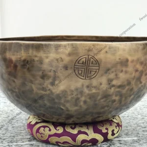 16 Inch Antique Tibetan Singing Bowl with Mallet | Mindfulness Bell Sound Bowl for Yoga | Healing Bowl | Meditation Bowl | Self-Care Gift