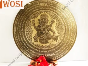 18.5 In Sound Bowls with Ganesh Carving, Mallet & Cushion, Tibetan Singing Gong Healing Bowl for Chakra, Yoga and Meditation, Sound Therapy