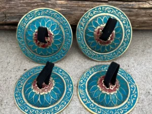 2 Pairs Brass Lotus Flower Finger Cymbals Zills For Belly