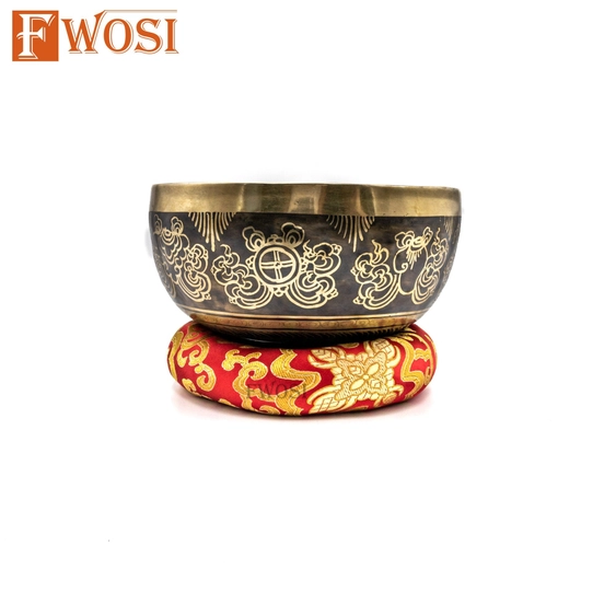 7.5 Inch Skull Hand Carving Tibetan Singing Bowl Mallet & Cushion | Antique Mindfulness Bell Sound Bowl | Meditation Bowl | Self-Care Gift - Image 4