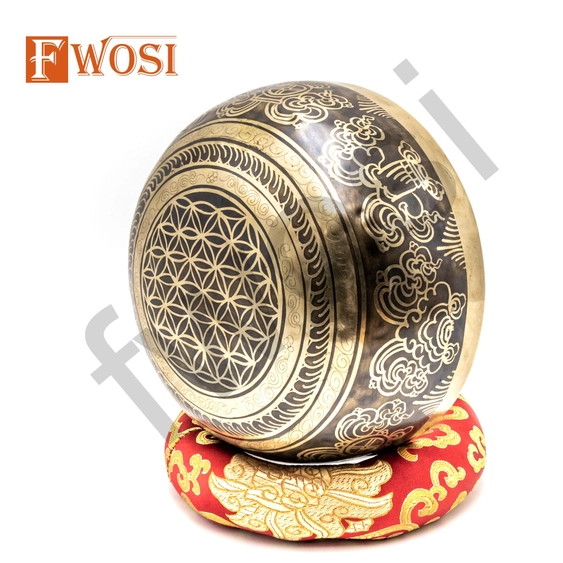 7.5 Inch Skull Hand Carving Tibetan Singing Bowl Mallet & Cushion | Antique Mindfulness Bell Sound Bowl | Meditation Bowl | Self-Care Gift - Image 7