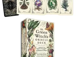 The Green Witch's Oracle Deck featuring 50 cards inspired by natural magic, green witchcraft, and the elements, designed to provide wisdom and guidance for witchcraft practices and everyday life.