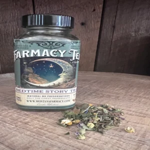 Bedtime Story Herbal Tea Blend Vintage Moon Glass Jar