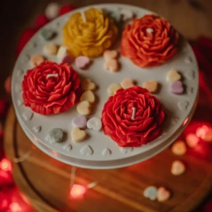 Beeswax Peony Candles