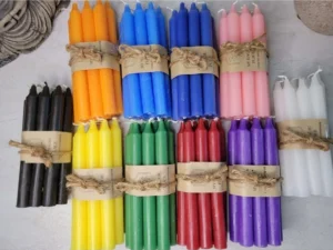 Set of 10 Candles 5" Chime Unscented Spell Candles Pack