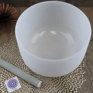 Crown Chakra Frosted Quartz Crystal Singing Bowl