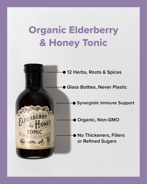 Elderberry & Honey Tonic, 16 oz - Image 2