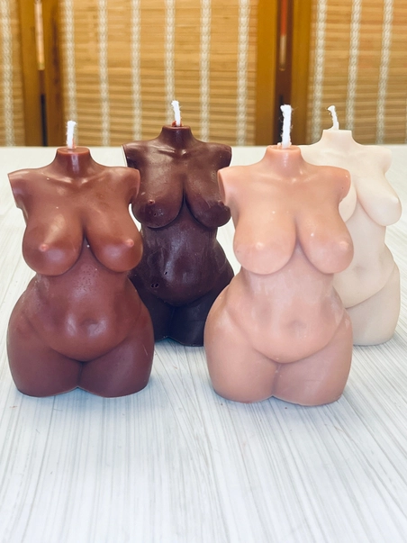 Goddess Skin Toned Soy Pillar Candles L Adult Candle L Kink - Image 2