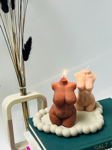 Goddess Skin Toned Soy Pillar Candles L Adult Candle L Kink - Image 11