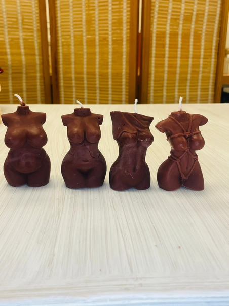 Goddess Skin Toned Soy Pillar Candles L Adult Candle L Kink - Image 10