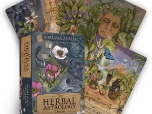 Cover of the 55-card oracle deck featuring plants and astrology, designed to deepen your connection to nature and cosmic energy
