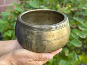 Mani Antique Rare Singing Bowl from Himalaya 5.75 Inches