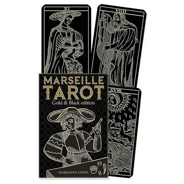 Marseille Tarot - Gold and Black Edition Set
