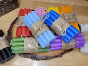 Pack of 10 Colored Spell Candles, Chime Candle 4 Inches