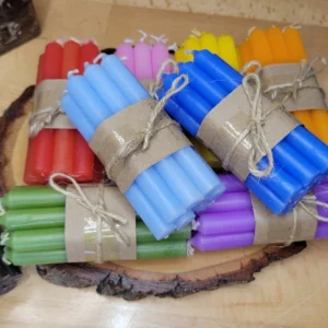 Pack of 10 Colored Spell Candles, Chime Candle 4 Inches