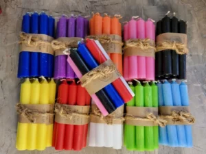 Set of 10 Mini Candles 4" Chime Unscented Home Decor