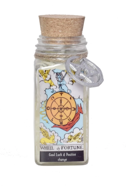 Tarot Candle: Wheel of Fortune (6 oz)