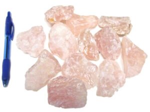 Bin Sized - Rose Quartz Chunks (Size 3) (12 pcs)