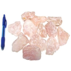 Bin Sized - Rose Quartz Chunks (Size 3) (12 pcs)