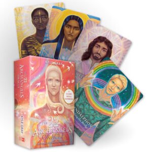 Alt Text: 22 Archangels Oracle Deck featuring 22 beautifully illustrated cards representing divine angelic guidance, protection, and healing. Includes messages from Archangels Michael, Gabriel, Raziel, and more, designed to support spiritual growth, intuition, and transformation.