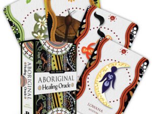Aboriginal Healing Oracle Deck featuring 36 illustrated cards divided into Bush Medicine, Animal Totems, and Aboriginal Ancestors, inspired by Indigenous Australian healing practices for spiritual guidance and three-card readings.