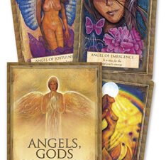 Angels, Gods, Goddesses Oracle Deck featuring 45 beautifully illustrated cards offering divine wisdom, healing energy, and uplifting guidance to empower self-love, personal growth, and spiritual transformation.