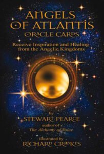 Angels of Atlantis Oracle Deck featuring 44 cards inspired by the 12 archangels of Atlantis, offering healing, guidance, and wisdom with stunning illustrations and a universal heart virtue for navigating life’s changes.