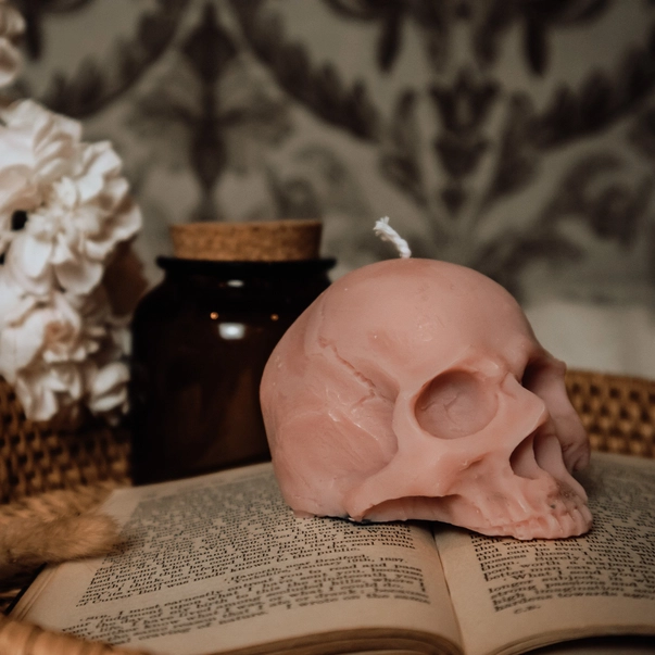 Half Skull | Pillar Candle - Image 5