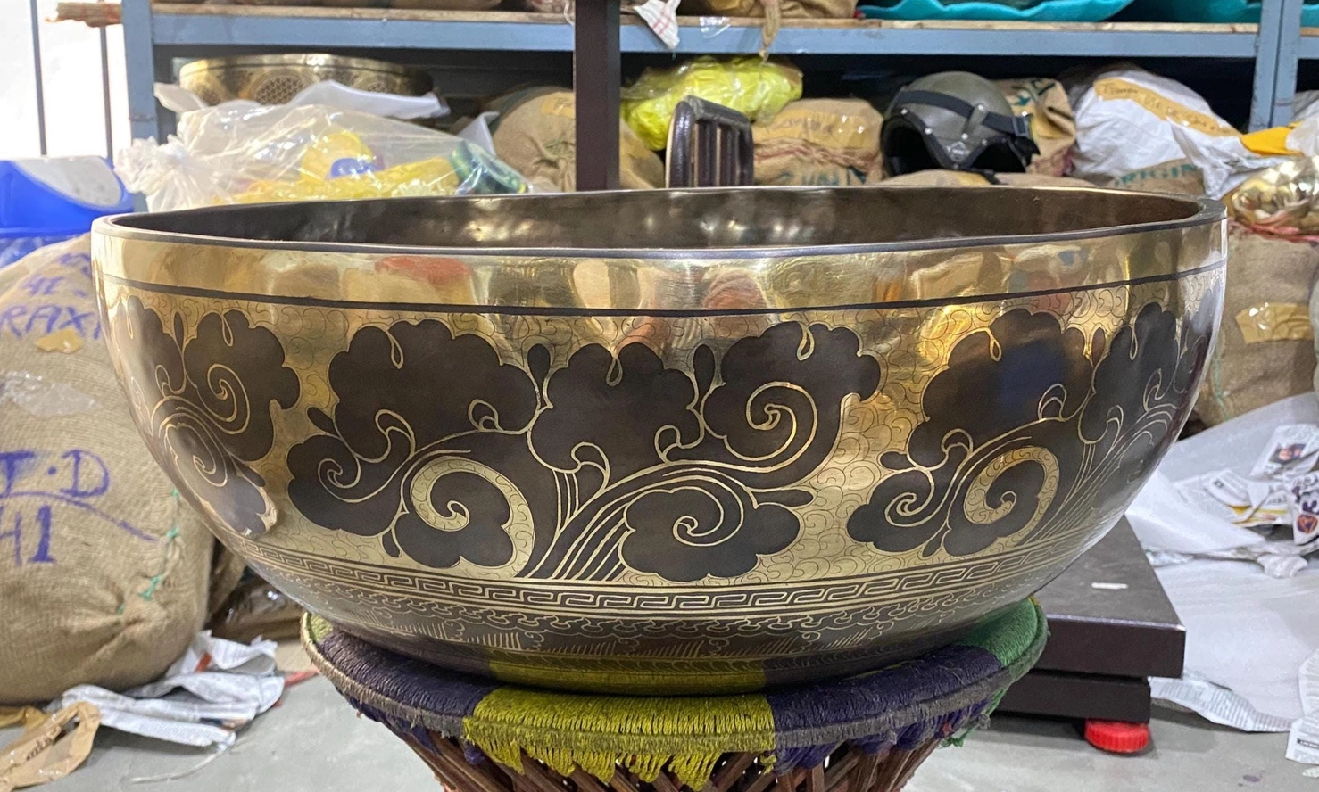 Handmade Tibetan Buddha Feet Singing Bowl - Image 4
