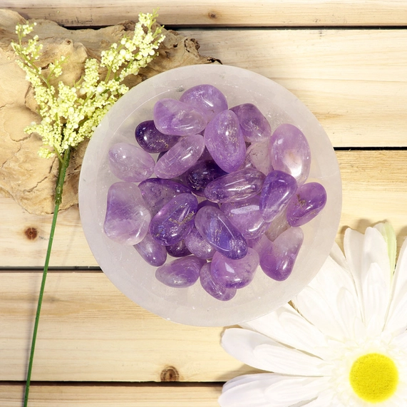1 lb Amethyst Tumbled Stones - Image 2