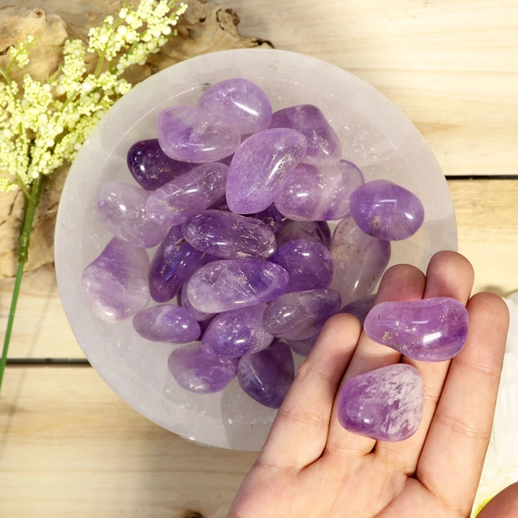 1 lb Amethyst Tumbled Stones - Image 3