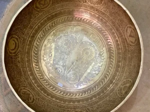 12" Buddha Feet Singing Bowl with 8 Lucky Symbols