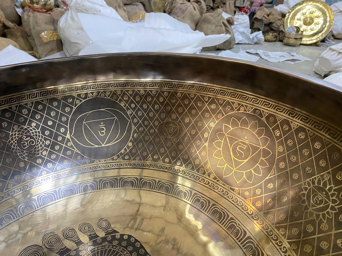 Handmade Tibetan Buddha Feet Singing Bowl - Image 2