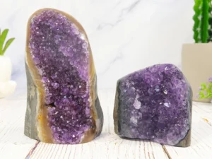 Natural Amethyst Druzy Cluster Decor
