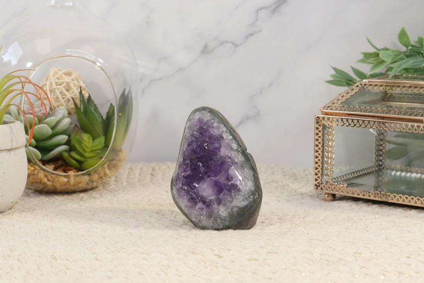 Natural Amethyst Druzy Cluster Decor - Image 12