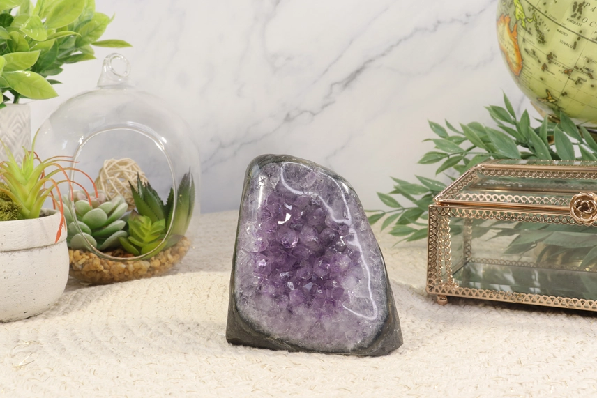 Natural Amethyst Druzy Cluster Decor - Image 13