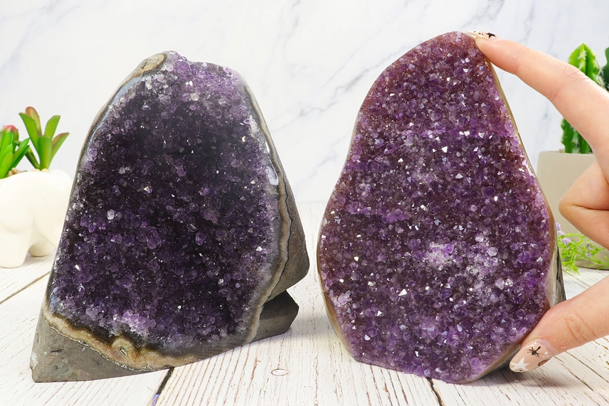 Natural Amethyst Druzy Cluster Decor - Image 4