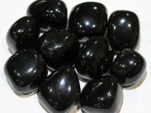 Natural Black Obsidian Tumbled Stones 1KG (2.2 lb)