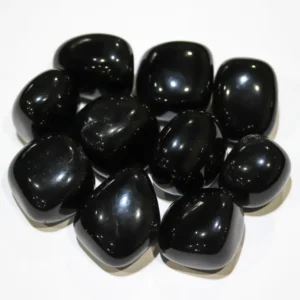 Natural Black Obsidian Tumbled Stones 1KG (2.2 lb)
