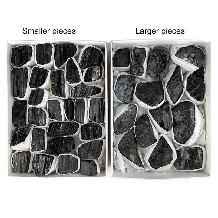 Raw Black Tourmaline Crystal Cluster Box - Image 2