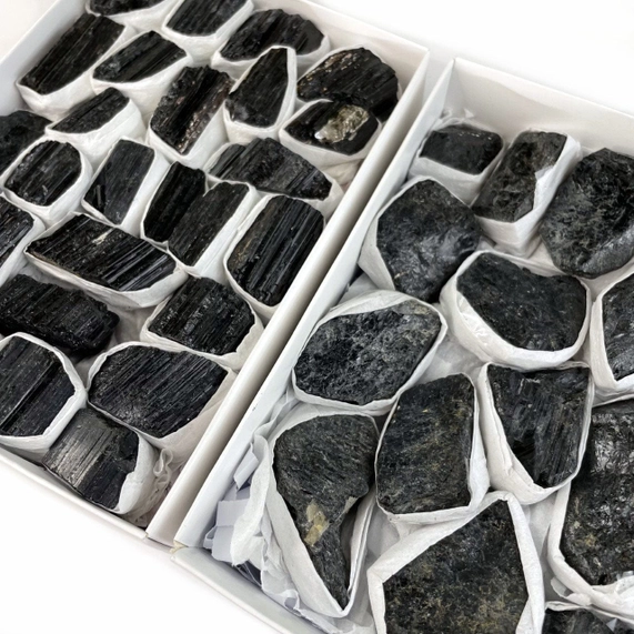 Raw Black Tourmaline Crystal Cluster Box - Image 3