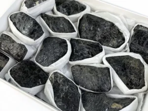 Raw Black Tourmaline Crystal Cluster Box