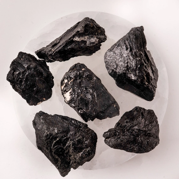 Black Tourmaline Gemstones (Pack of 10)