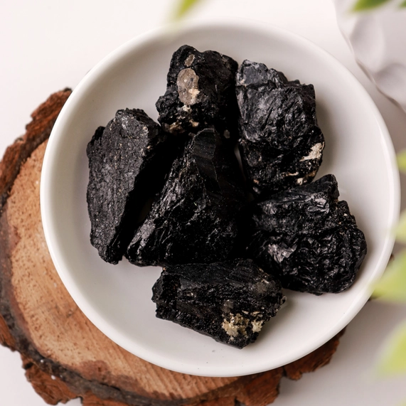 Black Tourmaline Gemstones (Pack of 10) - Image 3